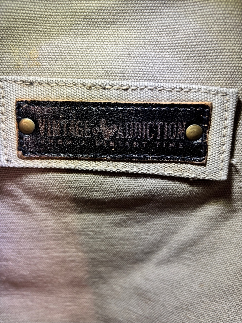 Vintage Addiction Recycled Military Tent Patchwork Crossbody Bag Boho - Picture 2 of 16